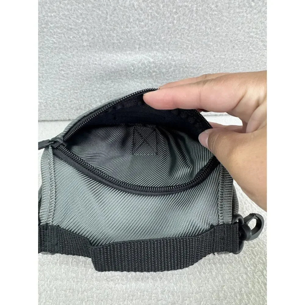 Vintage Case Logic Portable CD Player Carry Case Travel Bag Black Gray Zip Pouch